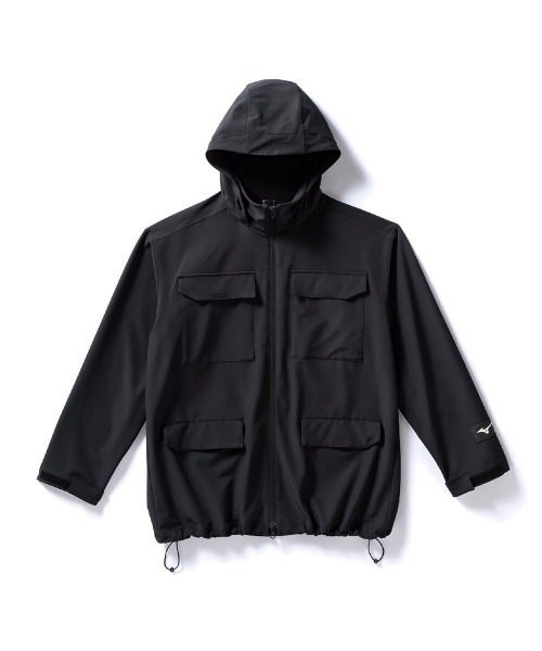MIZUNO(ミズノ )の「MIZUNO LOOSE-FIT STRETCH JACKET(ミズノ ルーズフィットストレッチジャケット)(ナイロンジャケット・メンズ・オリーブ系/ブラウン/ブラック・X-LARGE/LARGE/MEDIUM)」の14枚目の写真