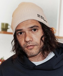 No Rain No Rainbow（ノーレインノーレインボー）の「mko13474-NR knit cap with two-tone embroidery コットンニットキャップ(NR26S-33)（ニットキャップ/ビーニー）」