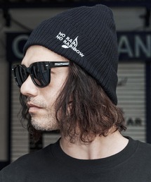 No Rain No Rainbow（ノーレインノーレインボー）の「mko13474-NR knit cap with two-tone embroidery コットンニットキャップ(NR26S-33)（ニットキャップ/ビーニー）」