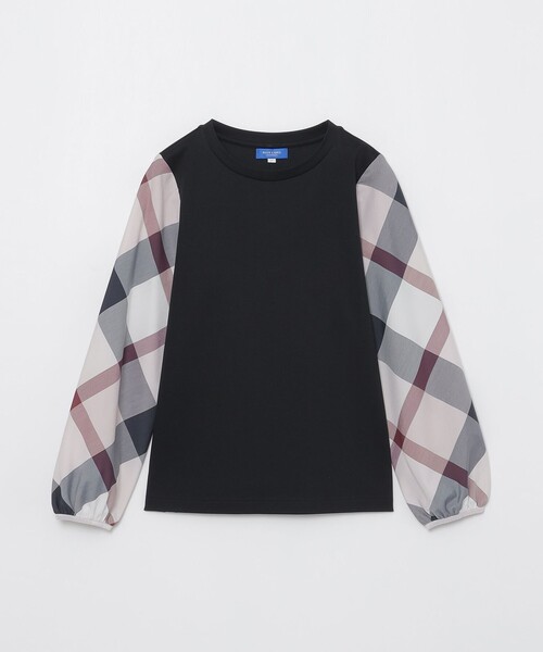 BLUE LABEL CRESTBRIDGE（ブルーレーベルクレストブリッジ）の「チェックスリーブプルオーバー（Tシャツ/カットソー・レディース・ダークネイビー/ホワイト系その他/ブラック/オフホワイト・40/38）」の22枚目の写真