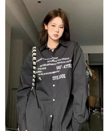 ARCHIVER | 【Lp】ロゴプリントビッグシャツ(シャツ/ブラウス)