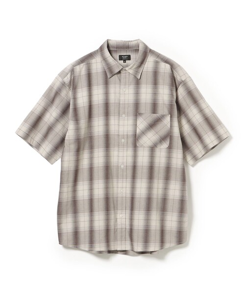 BEAMS HEART(ビームスハート)の「【7/16値下げ】オンブレーチェック ショートスリーブ シャツ(ユニセックス)(シャツ/ブラウス・メンズ・ネイビー/ベージュ・LARGE/MEDIUM/SMALL)」の13枚目の写真