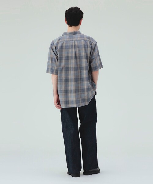 BEAMS HEART(ビームスハート)の「【7/16値下げ】オンブレーチェック ショートスリーブ シャツ(ユニセックス)(シャツ/ブラウス・メンズ・ネイビー/ベージュ・LARGE/MEDIUM/SMALL)」の20枚目の写真