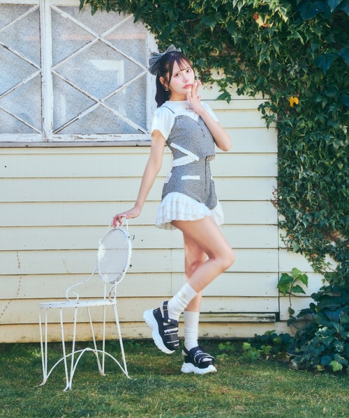 ReAmour(リアムール)の「ハートフリルビスチェ(その他トップス・レディース・ピンク/ブラック・FREE)」の7枚目の写真