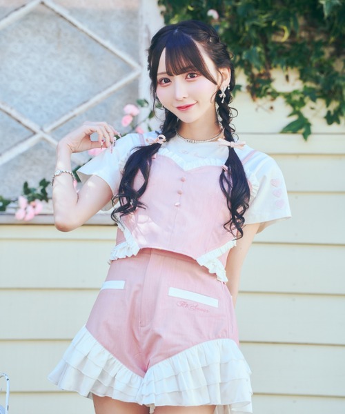 ReAmour(リアムール)の「ハートフリルビスチェ(その他トップス・レディース・ピンク/ブラック・FREE)」の14枚目の写真