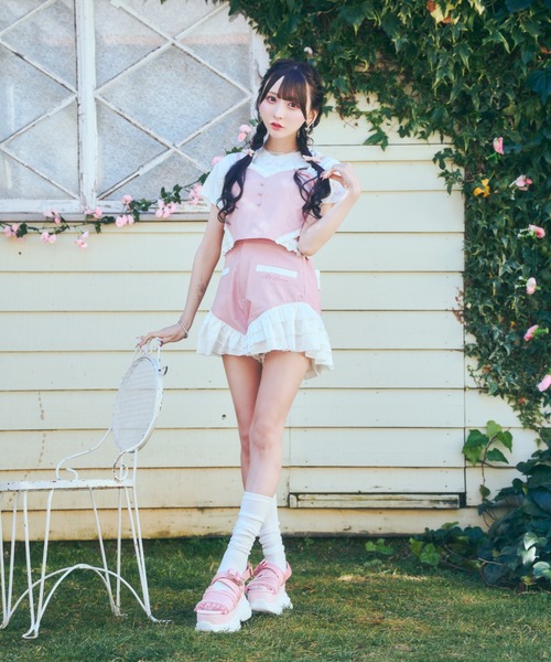 ReAmour(リアムール)の「ハートフリルビスチェ(その他トップス・レディース・ピンク/ブラック・FREE)」の17枚目の写真