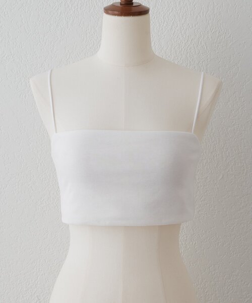 Whim Gazette（ウィムガゼット）の「【myporter】クロップドブラトップ（チューブトップ・レディース・ブラック/ホワイト・36/38）」の3枚目の写真