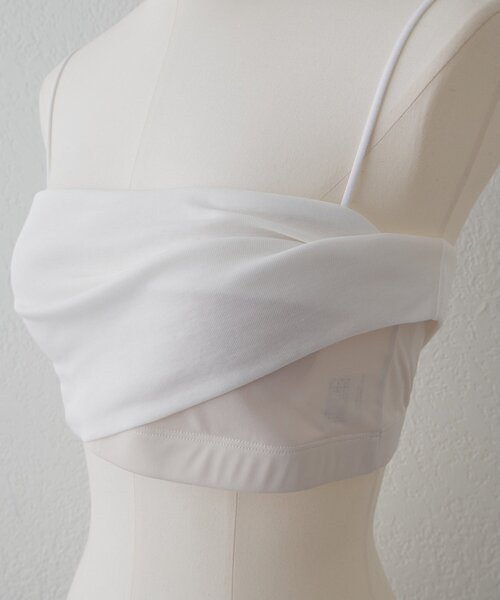 Whim Gazette（ウィムガゼット）の「【myporter】クロップドブラトップ（チューブトップ・レディース・ブラック/ホワイト・36/38）」の9枚目の写真