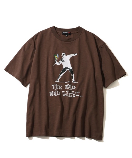 BRANDALISED(ブランダライズド)の「【BRANDALISED/ブランダライズド】冷感スラブ天竺 アソート バンクシー アートワークデザイン ショートスリーブTシャツ(Tシャツ/カットソー・メンズ・アイボリー系2/ブラウン系2/アイボリー系1/ブラック系1/ブラウン系1/ブラック系2・M/XL/L)」の11枚目の写真