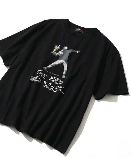 BRANDALISED(ブランダライズド)の「【BRANDALISED/ブランダライズド】冷感スラブ天竺 アソート バンクシー アートワークデザイン ショートスリーブTシャツ(Tシャツ/カットソー・メンズ・アイボリー系2/ブラウン系2/アイボリー系1/ブラック系1/ブラウン系1/ブラック系2・M/XL/L)」の19枚目の写真