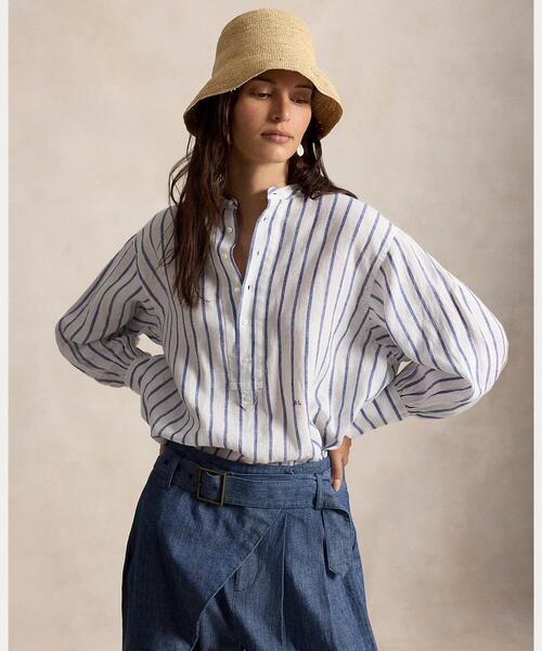 ストライプド リネン シャツ（シャツ/ブラウス）｜POLO RALPH LAUREN