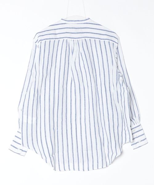 POLO RALPH LAUREN(ポロ ラルフ ローレン)の「ストライプド リネン シャツ(シャツ/ブラウス・レディース・ブルー・00/6/4/0/2)」の3枚目の写真