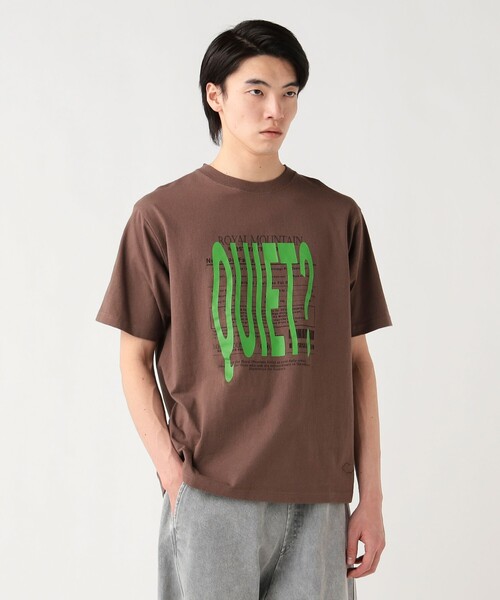 BEAMS HEART(ビームスハート)の「【7/24再値下げ】ウェーブフォント グラフィック Tシャツ(ユニセックス)(Tシャツ/カットソー・メンズ・ホワイト/ブラウン・SMALL/MEDIUM/LARGE)」の2枚目の写真