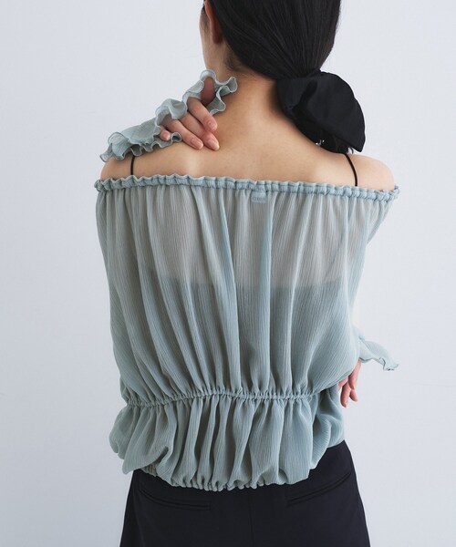 CODE A（コードエー）の「off－shoulder blouse（シャツ/ブラウス・レディース・チャコールグレー/サックスブルー/ホワイト・00）」の11枚目の写真