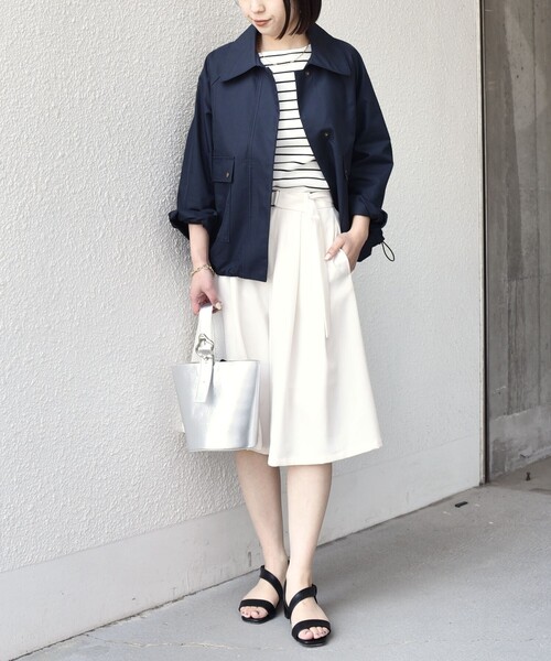 SHIPS Colors(シップス カラーズ)の「SHIPS Colors:〈手洗い可能〉リブ 5分袖 ニット◇(ニット/セーター・レディース・ブラック/オレンジ/ネイビー・ONE SIZE)」の17枚目の写真