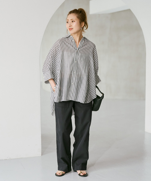 Spick & Span（スピックアンドスパン）の「リップルーズベイカーパンツ（カーゴパンツ・レディース・ホワイト/カーキ/ブラック・40/38/36）」の15枚目の写真