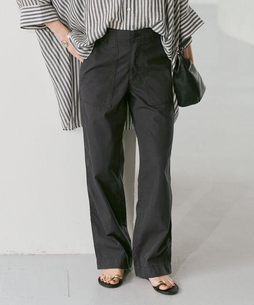 Spick & Span（スピックアンドスパン）の「リップルーズベイカーパンツ（カーゴパンツ・レディース・ホワイト/カーキ/ブラック・40/38/36）」の18枚目の写真