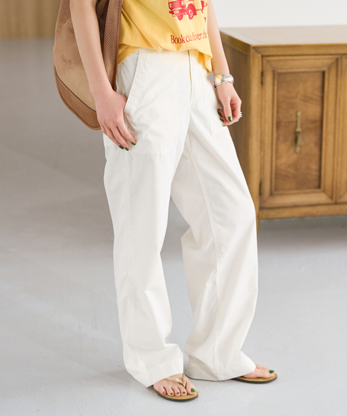 Spick & Span（スピックアンドスパン）の「リップルーズベイカーパンツ（カーゴパンツ・レディース・ホワイト/カーキ/ブラック・40/38/36）」の6枚目の写真