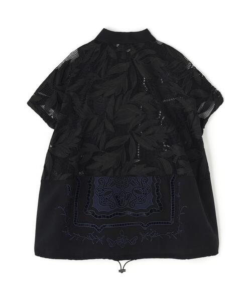 AULA AILA(アウラアイラ)の「AULA AILA/アウラアイラ/CUTWORK EMBROIDERED SHIRT(シャツ/ブラウス・レディース・グレー/ブラック・0)」の4枚目の写真