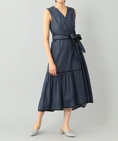 2WAY DENIM RANDOM SHIRRING DRESS（ワンピース）｜Ameri（アメリ）の