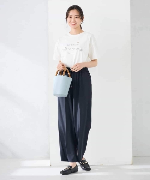 a.v.v（アーヴェヴェ）の「【UVカット/接触冷感】ロゴTシャツ（Tシャツ/カットソー・レディース・ホワイト/チャコールグレー/ネイビー・38/36/40）」の13枚目の写真