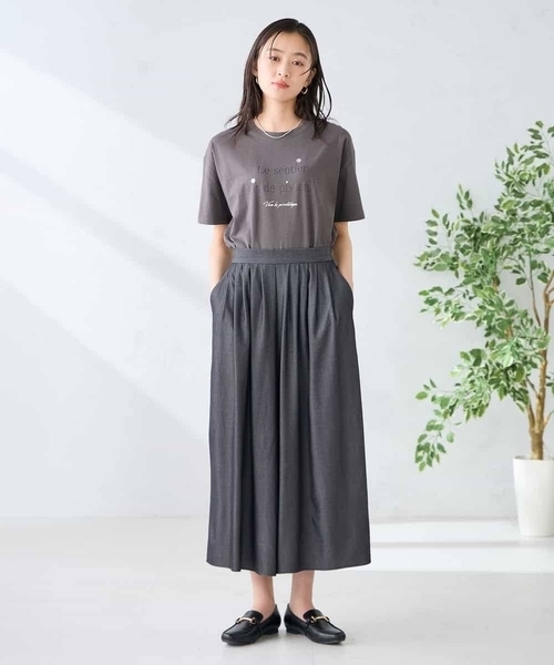 a.v.v（アーヴェヴェ）の「【UVカット/接触冷感】ロゴTシャツ（Tシャツ/カットソー・レディース・ホワイト/チャコールグレー/ネイビー・38/36/40）」の17枚目の写真