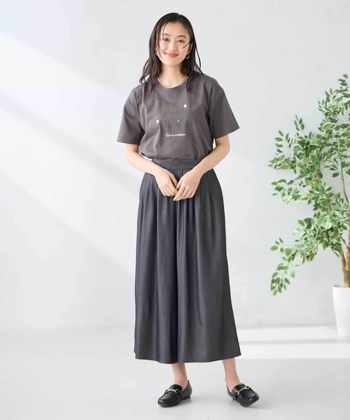 a.v.v（アーヴェヴェ）の「【UVカット/接触冷感】ロゴTシャツ（Tシャツ/カットソー・レディース・ホワイト/チャコールグレー/ネイビー・38/36/40）」の18枚目の写真