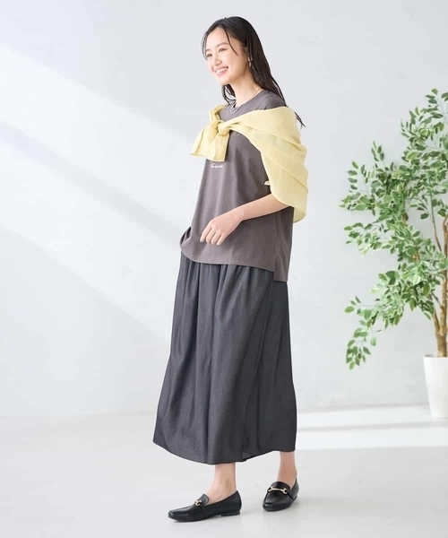 a.v.v（アーヴェヴェ）の「【UVカット/接触冷感】ロゴTシャツ（Tシャツ/カットソー・レディース・ホワイト/チャコールグレー/ネイビー・38/36/40）」の20枚目の写真