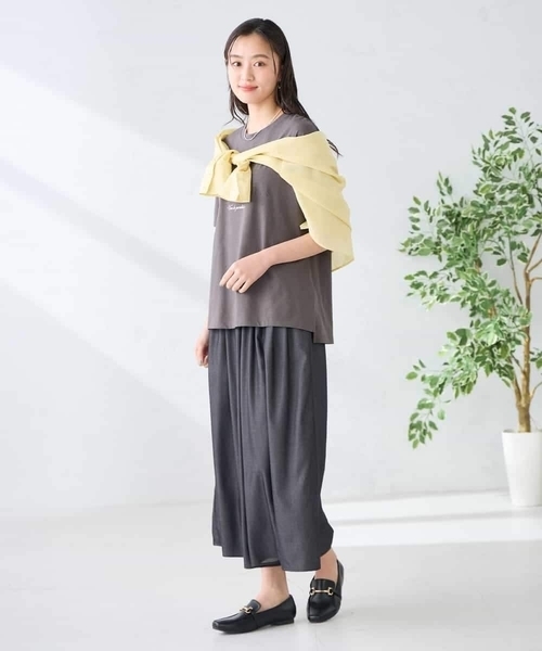 a.v.v（アーヴェヴェ）の「【UVカット/接触冷感】ロゴTシャツ（Tシャツ/カットソー・レディース・ホワイト/チャコールグレー/ネイビー・38/36/40）」の21枚目の写真