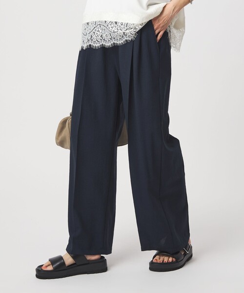 green label relaxing（グリーンレーベルリラクシング）の「【結論シリーズ】ドライクロス ニーハイワイド［size SHORT/TALLあり］（その他パンツ・レディース・ライトグレー/ブラウン/ネイビー/ブラック・38/36/34/SHORT/TALL/40）」の4枚目の写真