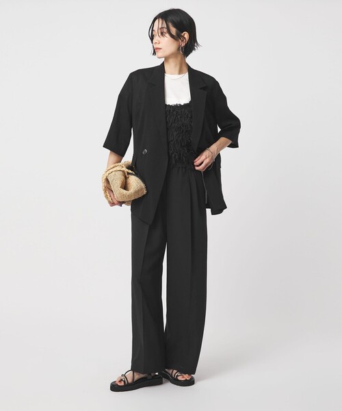 green label relaxing（グリーンレーベルリラクシング）の「【結論シリーズ】ドライクロス ニーハイワイド［size SHORT/TALLあり］（その他パンツ・レディース・ライトグレー/ブラウン/ネイビー/ブラック・38/36/34/SHORT/TALL/40）」の7枚目の写真