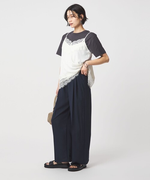 green label relaxing（グリーンレーベルリラクシング）の「【結論シリーズ】ドライクロス ニーハイワイド［size SHORT/TALLあり］（その他パンツ・レディース・ライトグレー/ブラウン/ネイビー/ブラック・38/36/34/SHORT/TALL/40）」の12枚目の写真