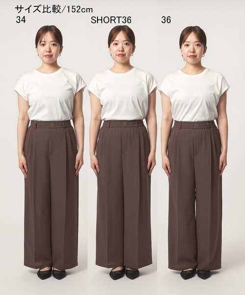 green label relaxing（グリーンレーベルリラクシング）の「【結論シリーズ】ドライクロス ニーハイワイド［size SHORT/TALLあり］（その他パンツ・レディース・ライトグレー/ブラウン/ネイビー/ブラック・38/36/34/SHORT/TALL/40）」の15枚目の写真