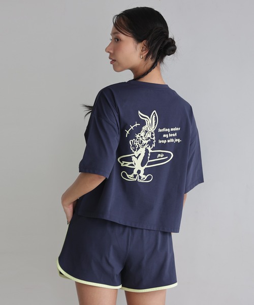 D&G ロゴ入りネイビースイムウェア y2k ムラサキスポーツ限定】GYDA/ジェイダ 水着 4点セット ビキニ ショート