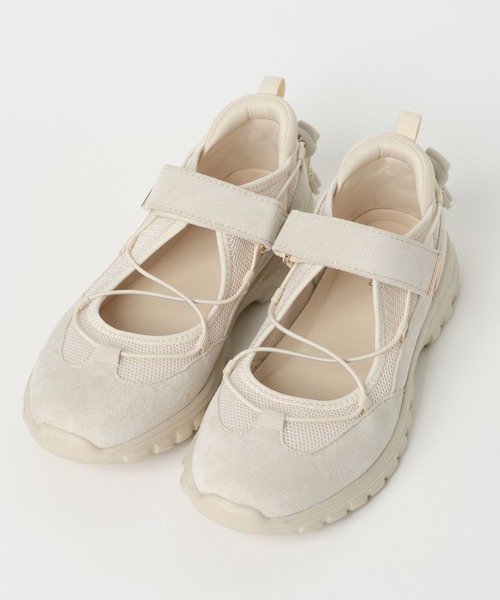 GLOBAL WORK(グローバルワーク)の「エアかるクッションコードスニーカー/670507(スニーカー・レディース・ブラック系その他3/シルバー/ダークブラウン/オフホワイト/ブラック・LARGE/X-LARGE/MEDIUM)」の1枚目の写真