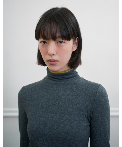 NOCONTENT(ノーコンテント)の「259. カラーブロックタートルネックT _ グレー(Tシャツ/カットソー・レディース・その他・FREE)」の1枚目の写真