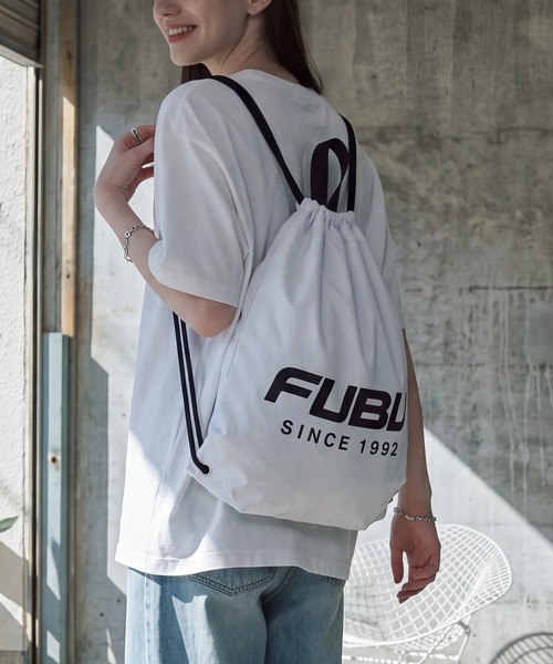 FUBU（ フブ）の「【FUBU/フブ】NAPSACK/ナップサック（バックパック/リュック・メンズ・ブラック/ホワイト・FREE）」の4枚目の写真