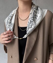 DouDou（ドゥドゥ）の「マグネット付ペイズリー柄スカーフ（ストール/ショール）」