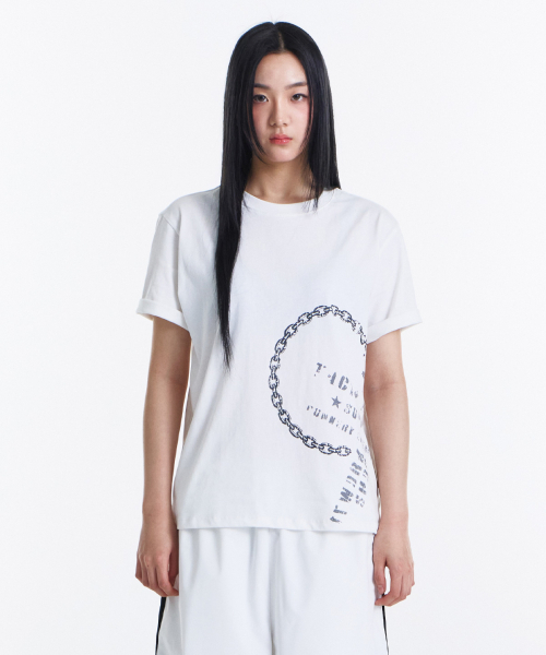 KICHUL(キチョル)の「Low Chain T-shirt (White)(Tシャツ/カットソー・レディース・その他・LARGE/MEDIUM/SMALL)」の7枚目の写真