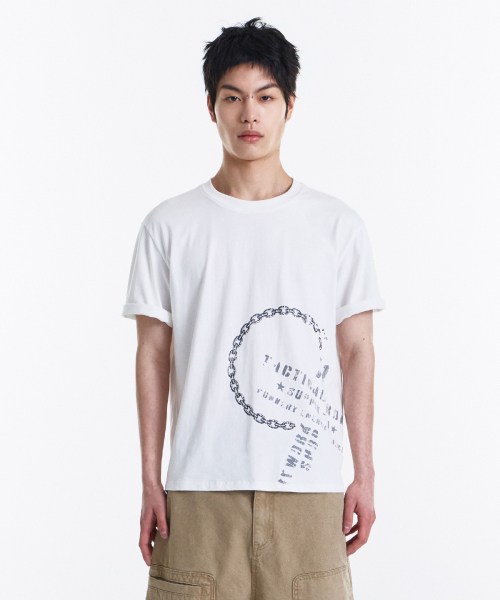 KICHUL(キチョル)の「Low Chain T-shirt (White)(Tシャツ/カットソー・レディース・その他・LARGE/MEDIUM/SMALL)」の8枚目の写真