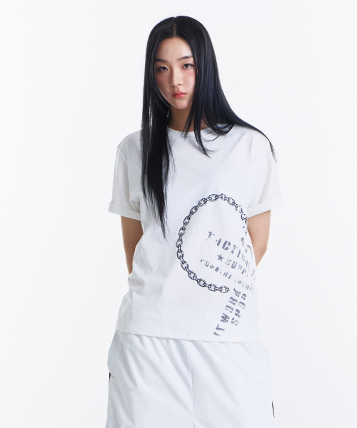 KICHUL(キチョル)の「Low Chain T-shirt (White)(Tシャツ/カットソー・レディース・その他・LARGE/MEDIUM/SMALL)」の9枚目の写真