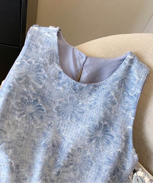 CHUL(チュル)の「レースドッキングシフォンペプラムトップス(その他トップス・レディース・ピンク/ブルー/ホワイト・X-LARGE/LARGE/MEDIUM/SMALL)」の6枚目の写真