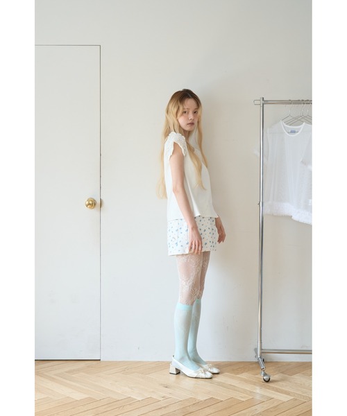Smyeon(スミョン)の「Lace sleeve tee/レース袖Tシャツ(Tシャツ/カットソー・レディース・ブラック/ホワイト・FREE)」の20枚目の写真