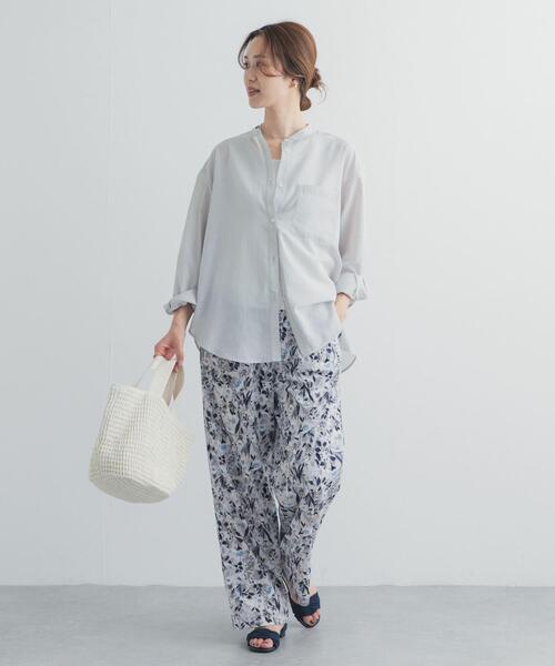 URBAN RESEARCH DOORS(アーバンリサーチドアーズ)の「『UR TECH』バンドカラーシャツ(シャツ/ブラウス・レディース・ライトグレー/ネイビー/ベージュ・FREE)」の8枚目の写真