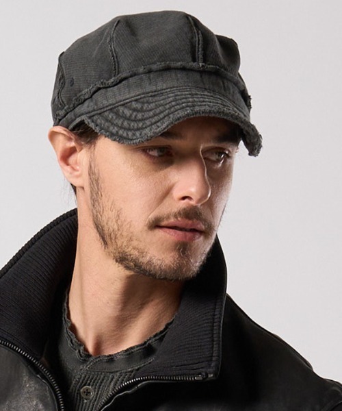 wjk(ダヴルジェイケイ)の「mko13618- jersey engineer cap ワークキャップ(8987 mj51j)(キャップ・メンズ・チャコール/ブラック・FREE)」の1枚目の写真