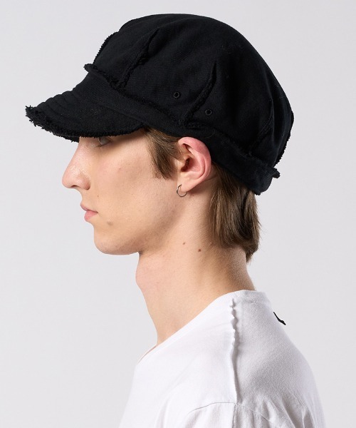wjk(ダヴルジェイケイ)の「mko13618- jersey engineer cap ワークキャップ(8987 mj51j)(キャップ・メンズ・チャコール/ブラック・FREE)」の6枚目の写真