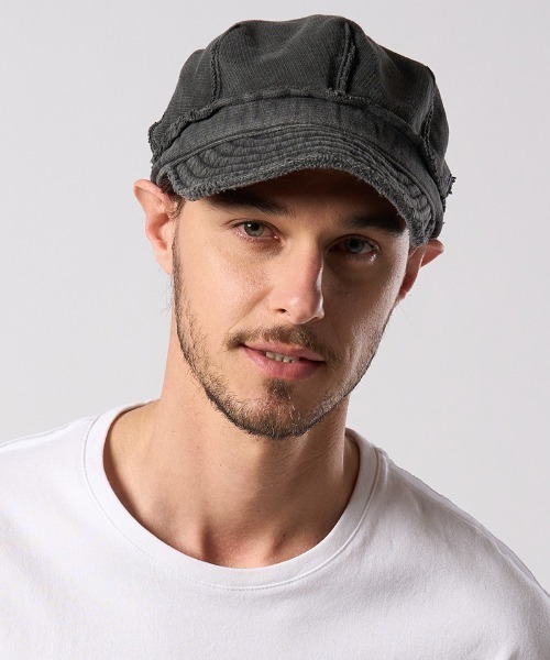 wjk(ダヴルジェイケイ)の「mko13618- jersey engineer cap ワークキャップ(8987 mj51j)(キャップ・メンズ・チャコール/ブラック・FREE)」の8枚目の写真