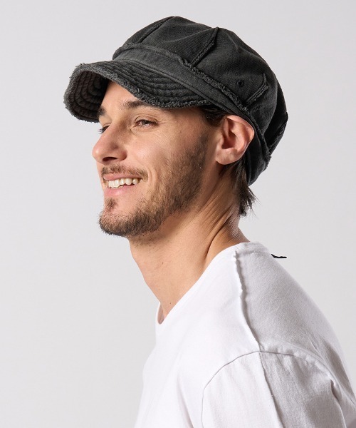 wjk(ダヴルジェイケイ)の「mko13618- jersey engineer cap ワークキャップ(8987 mj51j)(キャップ・メンズ・チャコール/ブラック・FREE)」の9枚目の写真