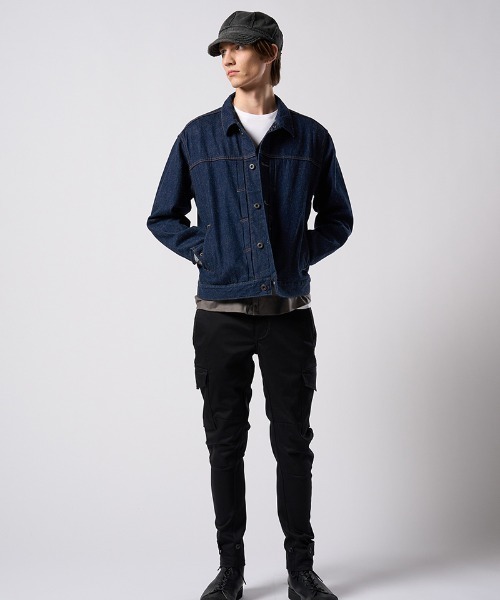 wjk(ダヴルジェイケイ)の「mko13618- jersey engineer cap ワークキャップ(8987 mj51j)(キャップ・メンズ・チャコール/ブラック・FREE)」の14枚目の写真