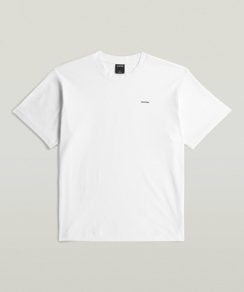 G-STAR(ジースター)の「True Relaxed T-Shirt/ワンポイントブランドロゴリラックスTシャツ(Tシャツ/カットソー・メンズ・ホワイト/ダークブラック・X-LARGE/LARGE/X-SMALL/MEDIUM/SMALL)」の1枚目の写真